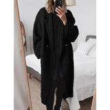 Liesel | Manteau oversized pour femme avec revers et double boutonnage