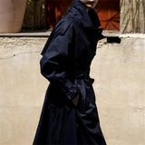 Urbaine | Manteau oversized pour femme avec rabat de protection contre la pluie et ceinture amovible