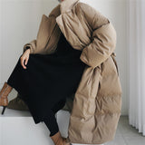 Wendeline | Manteau long matelassé pour femme, avec col montant et rembourrage coupe-vent