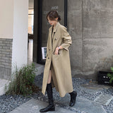Yvonnette | Manteau oversize pour femme, à double boutonnage, avec revers et coupe longue