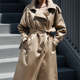 Urbaine | Manteau oversized pour femme avec rabat de protection contre la pluie et ceinture amovible