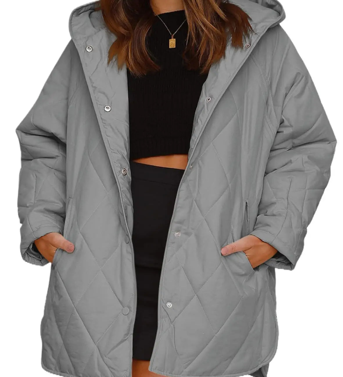 Kessie - Manteau d'hiver oversize avec capuche