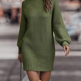 Fauviane | Robe en tricot à col montant
