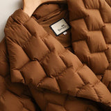 Aymeline - Manteau élégant en plumes avec ceinture