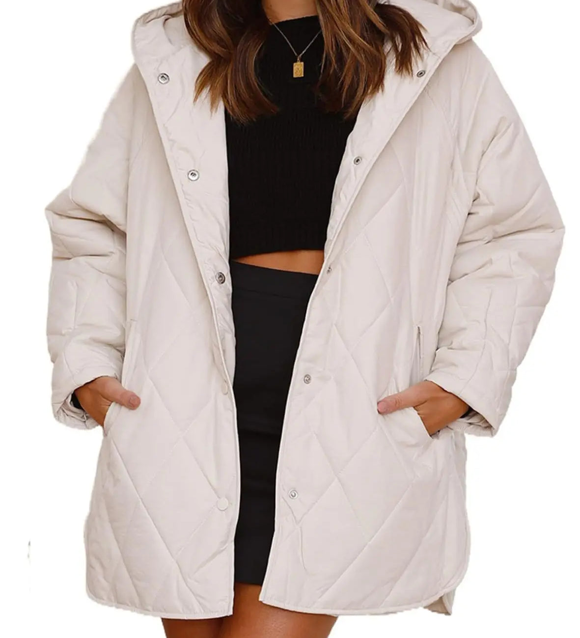 Kessie - Manteau d'hiver oversize avec capuche