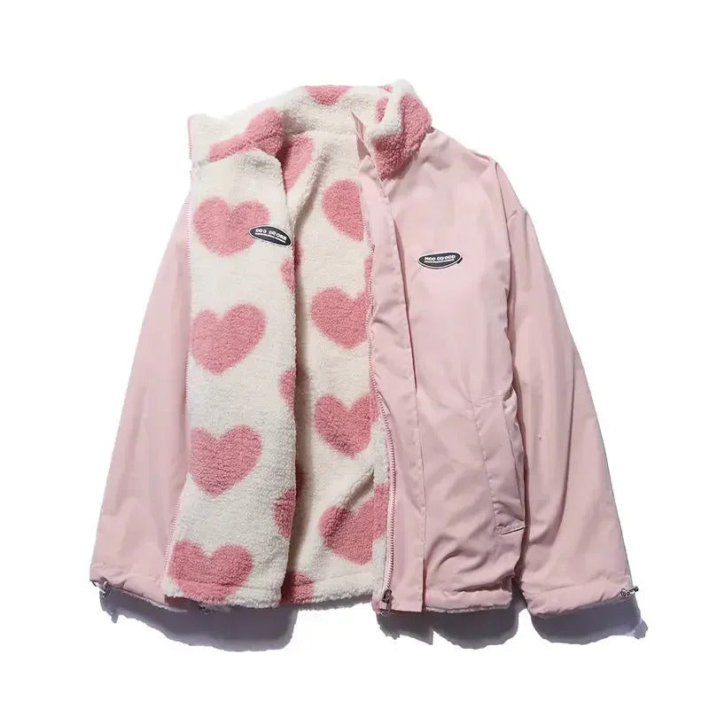 Cecília - Veste réversible à cœurs