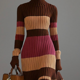 Mavriane | Robe maxi en tricot rayée
