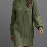 Fauviane | Robe en tricot à col montant
