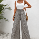 Lizzy | Pantalon à jambes larges avec imprimé géométrique