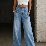 Mia | Jeans à taille haute avec fente