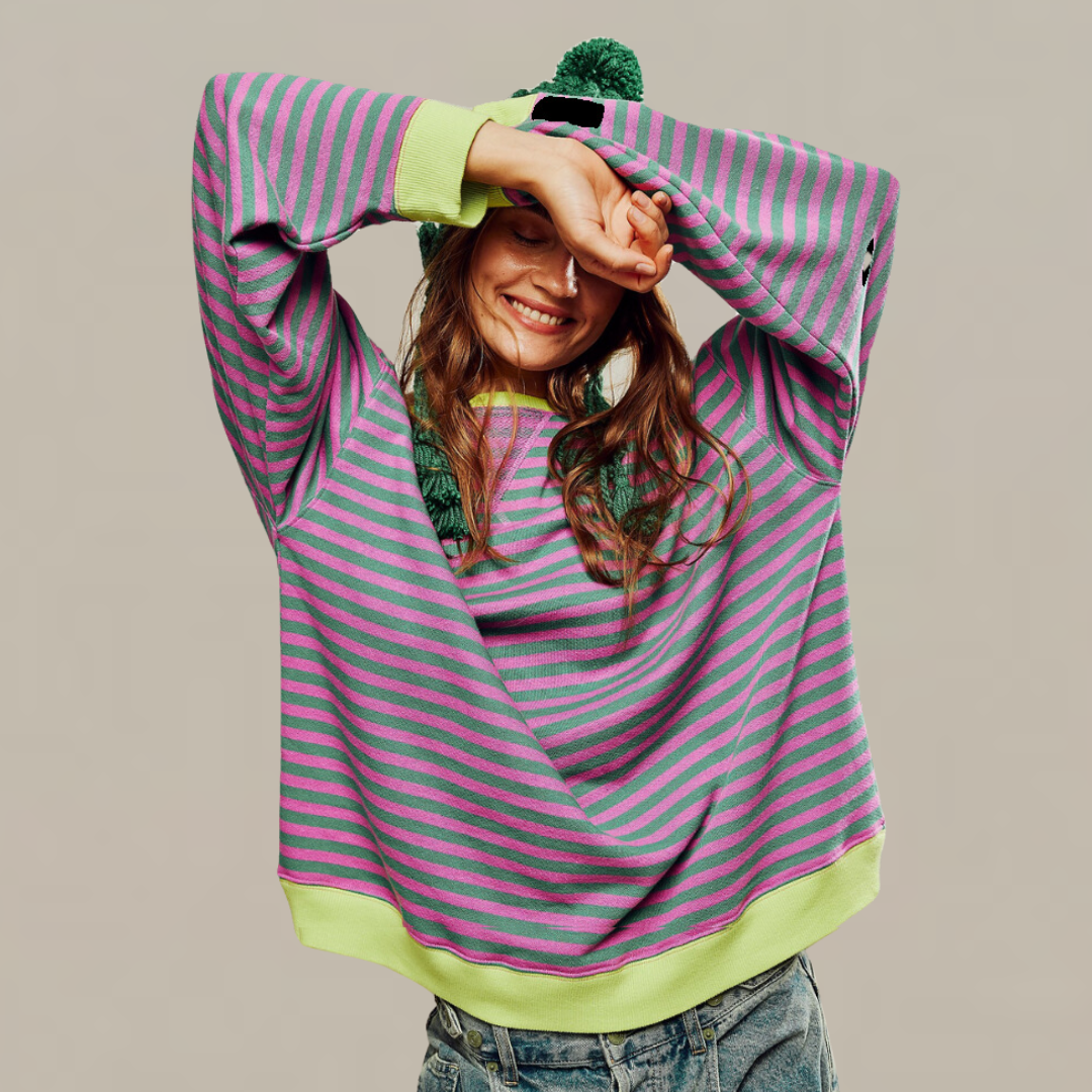 Zephira - Pull Oversize Rayé