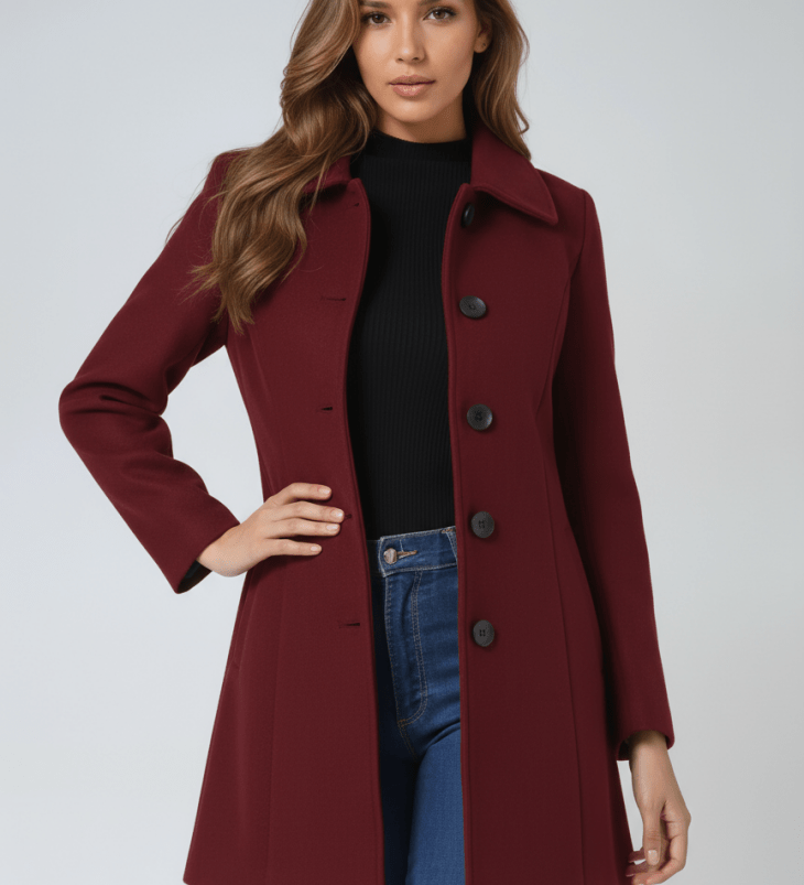 Prudence | Manteau d'hiver pour femme avec fermeture à un bouton