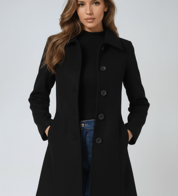 Prudence | Manteau d'hiver pour femme avec fermeture à un bouton