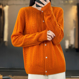 Lucie - Cardigan à Boutons en Tricot à Cable