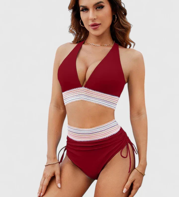 Énora | Ensemble de Bikini Élevé Élégant