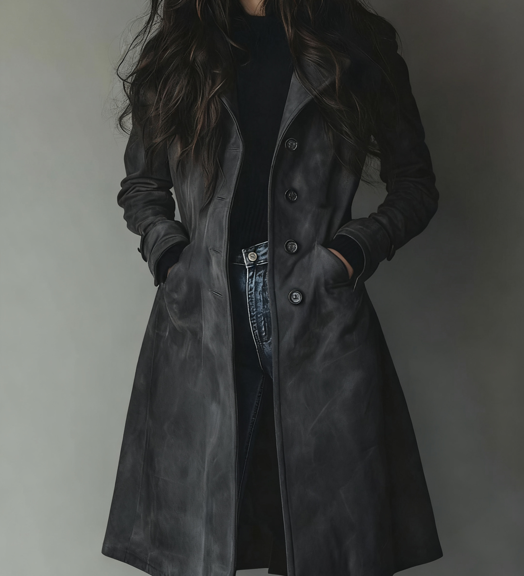 Odile | Manteau classique type gabardine au look vintage
