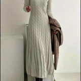 Sarah | Robe Maxi en Tricot Câblé Confortable