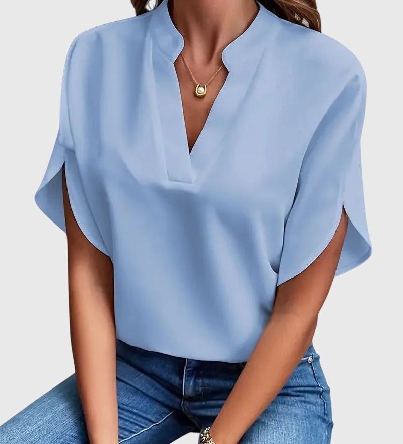 Isabelle | Chemise V Neck Douce et Élégante