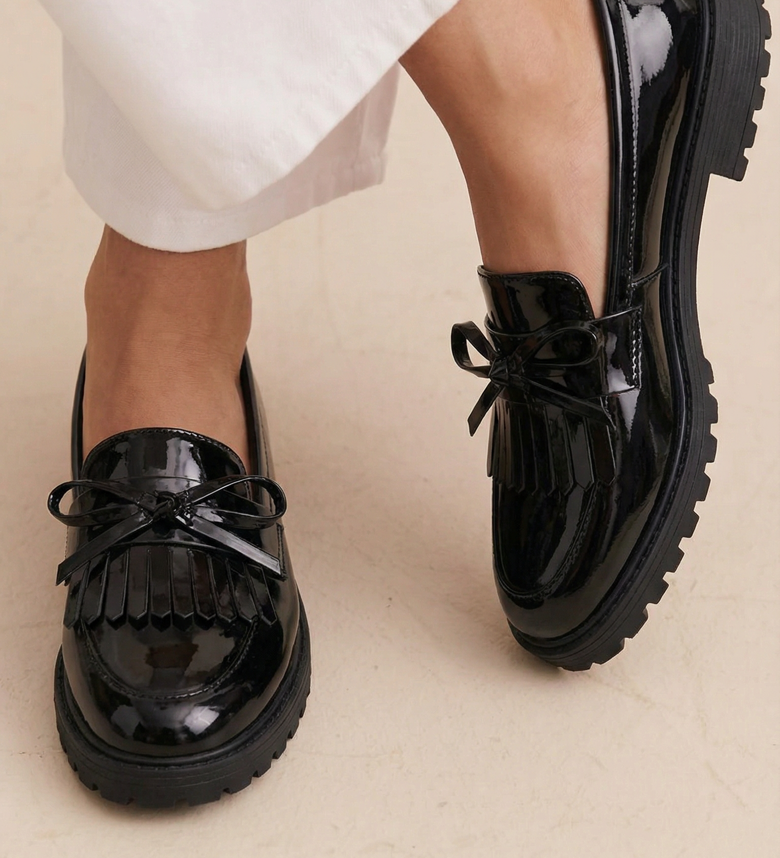 Gilberte - Chaussures à nœud à franges