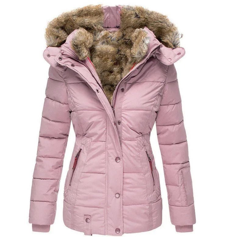 Tatiana - Manteau d'hiver chaud avec doublure en fourrure