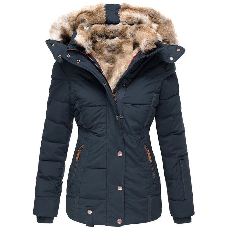 Tatiana - Manteau d'hiver chaud avec doublure en fourrure