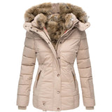 Tatiana - Manteau d'hiver chaud avec doublure en fourrure