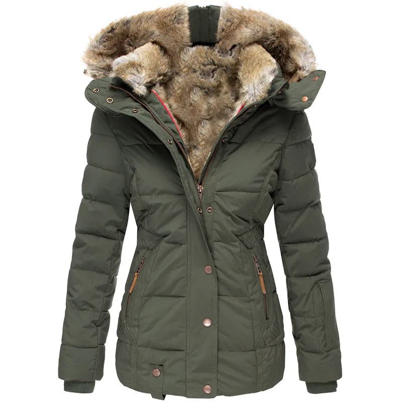 Tatiana - Manteau d'hiver chaud avec doublure en fourrure