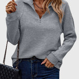 Christine | Pull élégant à demi zip