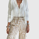 Emilia | Pantalons Élégants + Blouse & Ceinture Offertes
