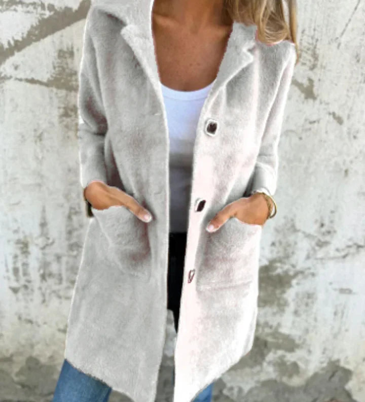 Bérangère - Manteau décontracté et épais avec revers
