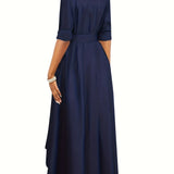 Martine | Robe Maxi Boutonnée Parfaite pour les Fêtes
