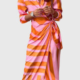 Everly | Robe Wrap Élégante avec Imprimé