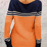 Herminette - Pull Orange Élégant Style Moderne pour l'Hiver