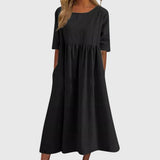 Haisley | Robe Élégante à Manches Courtes