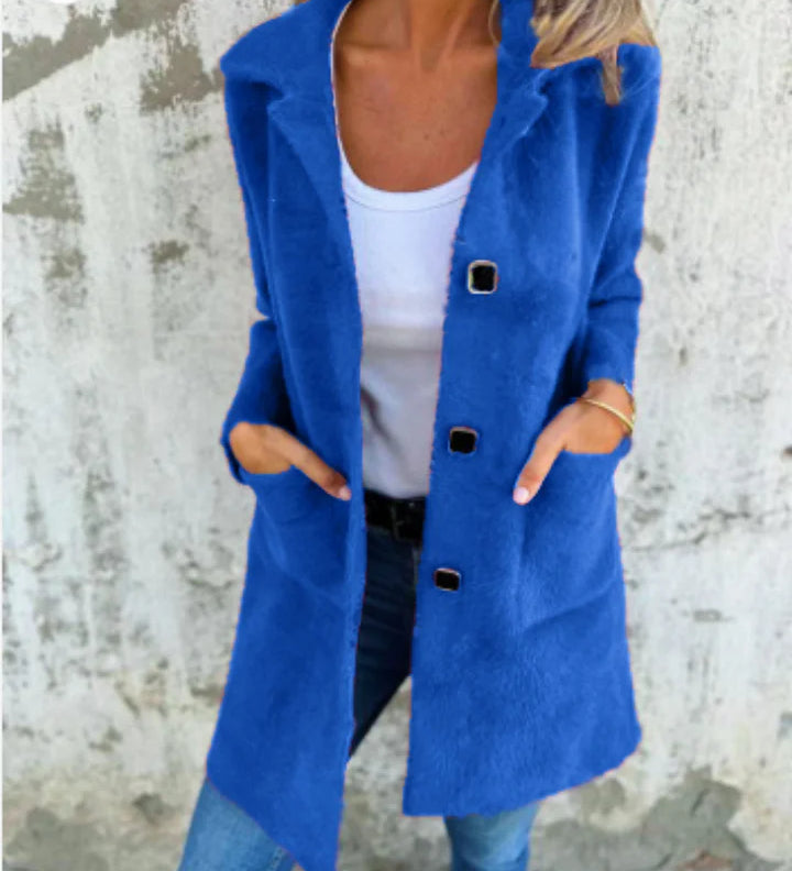 Bérangère - Manteau décontracté et épais avec revers