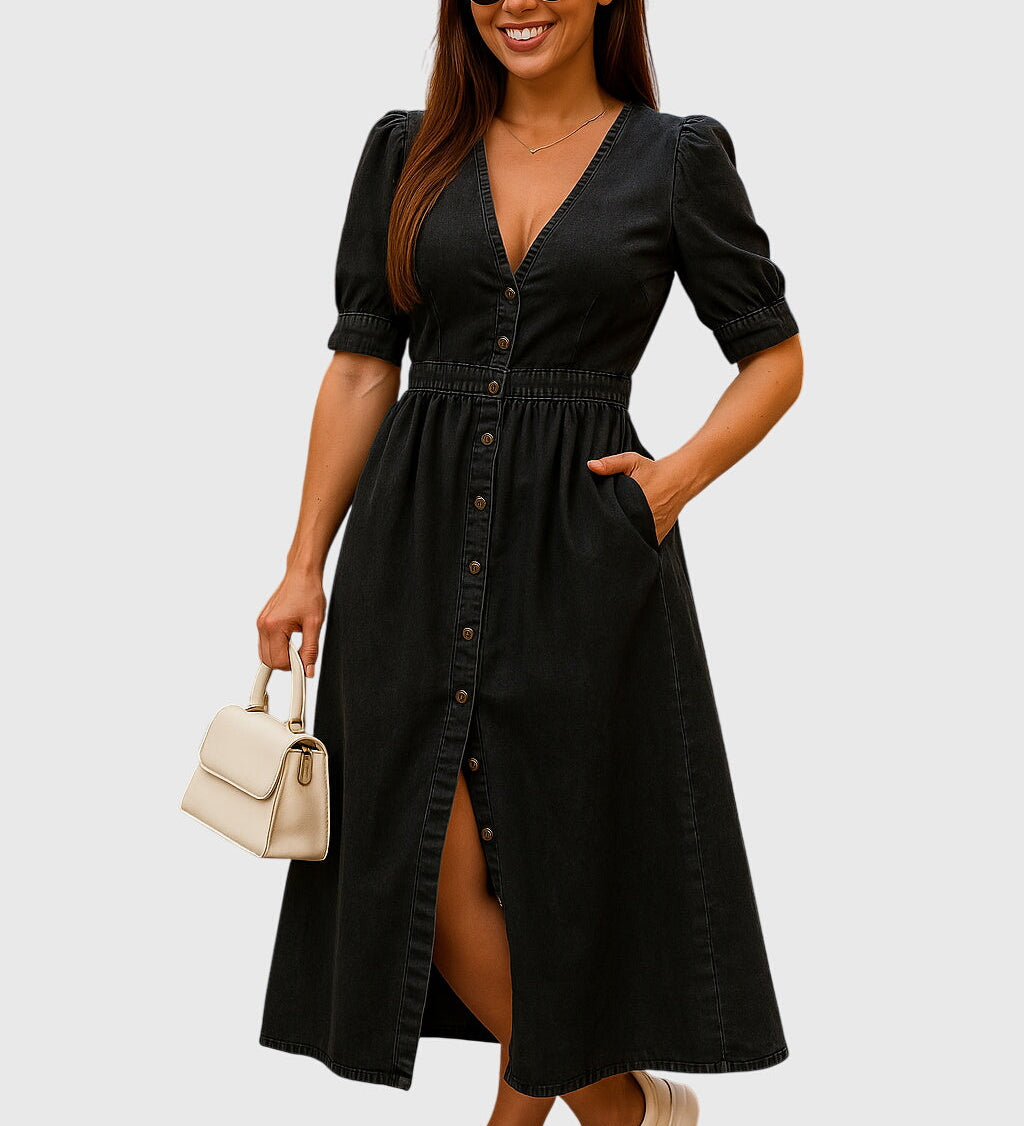 Jacqueline | Robe en Jean Élégante