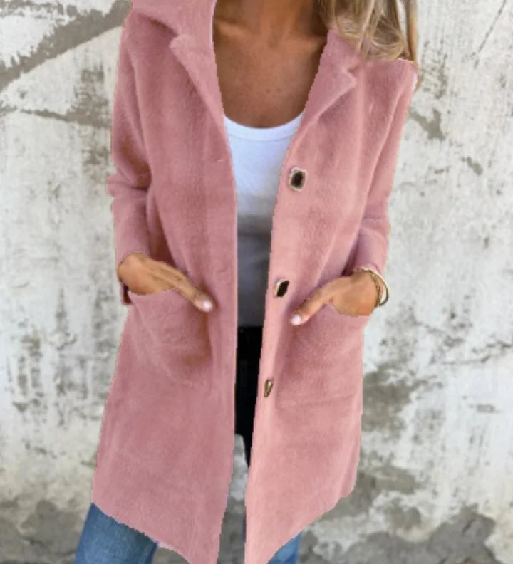 Bérangère - Manteau décontracté et épais avec revers