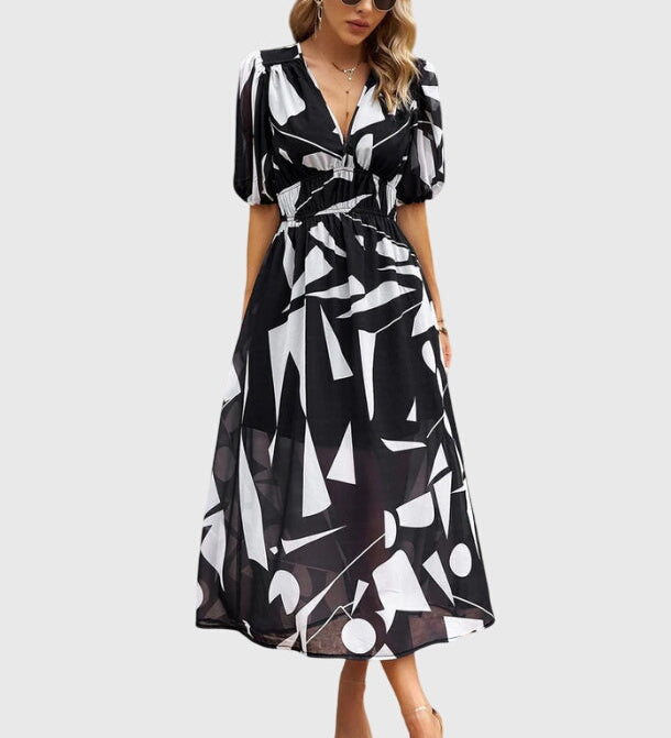 Merlin | Robe Midi Florale Flatteuse
