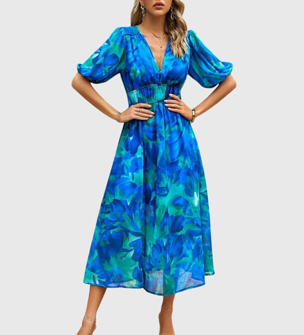Merlin | Robe Midi Florale Flatteuse