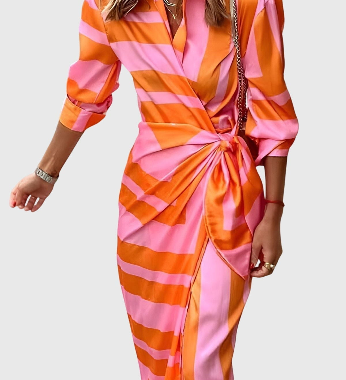 Everly | Robe Wrap Élégante avec Imprimé
