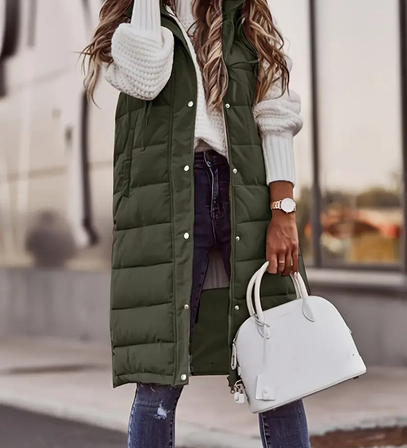 Dorine - Manteau avec capuche et boutons à l'avant