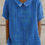 Maya | Chemise Géométrique Rayée