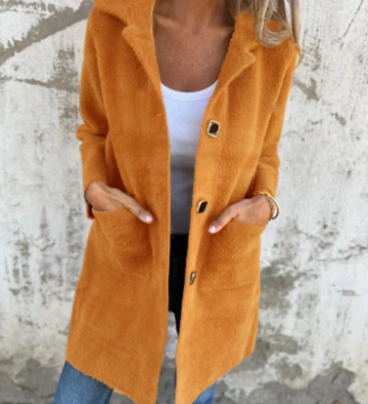 Bérangère - Manteau décontracté et épais avec revers