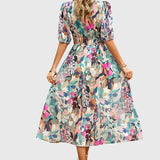 Merlin | Robe Midi Florale Flatteuse