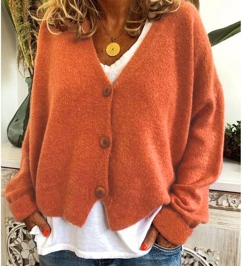 Aline - Gilet Boutonné V-Neck Confortable