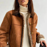 Rosália - Manteau en cuir avec boutons