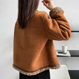 Rosália - Manteau en cuir avec boutons