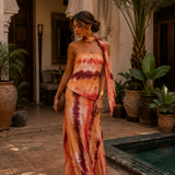 Menton | Robe Longue Bustier Imprimée