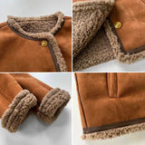 Rosália - Manteau en cuir avec boutons