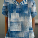 Amelia | Chemise en Patchwork Rayé